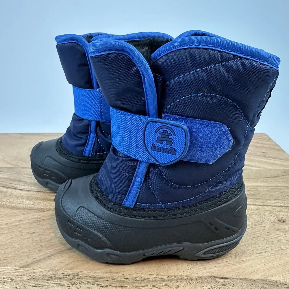 New Kids Kamik Snowbug 5 Insulated Faux Fur Lined Waterproof Snow Boots Size 5 C